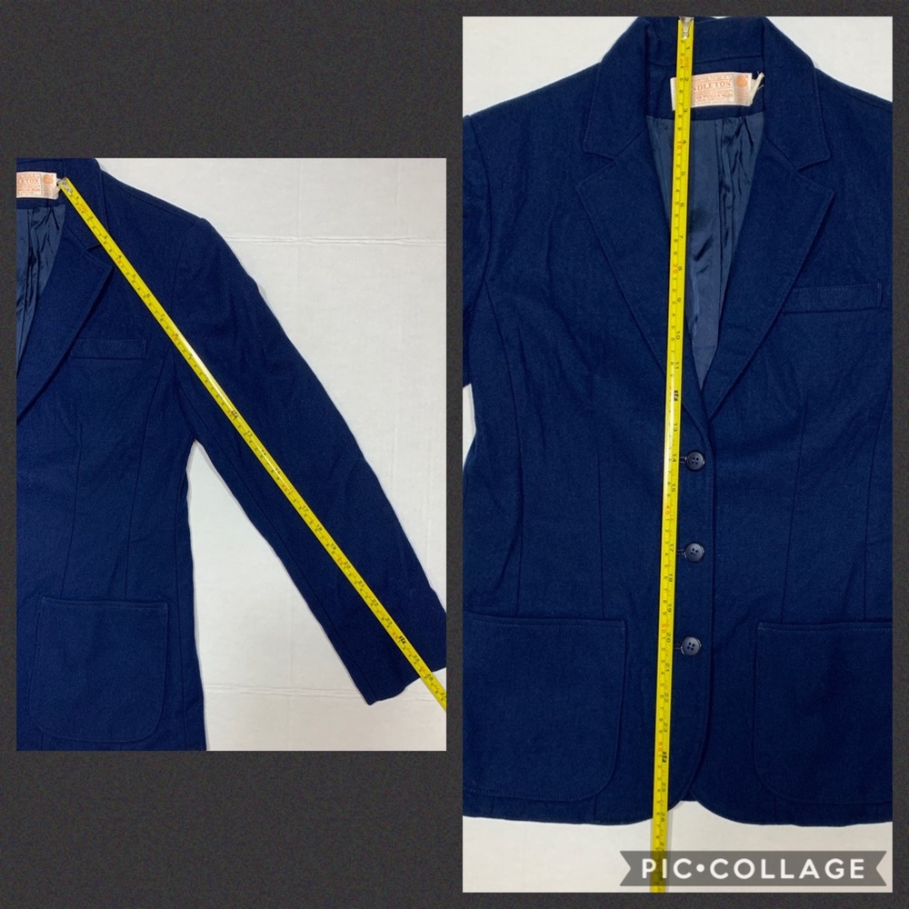 Vintage Pendleton Navy Wool Button Blazer - image 7